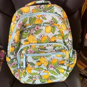 Vera Bradley Lemon Grove quilted backpack
